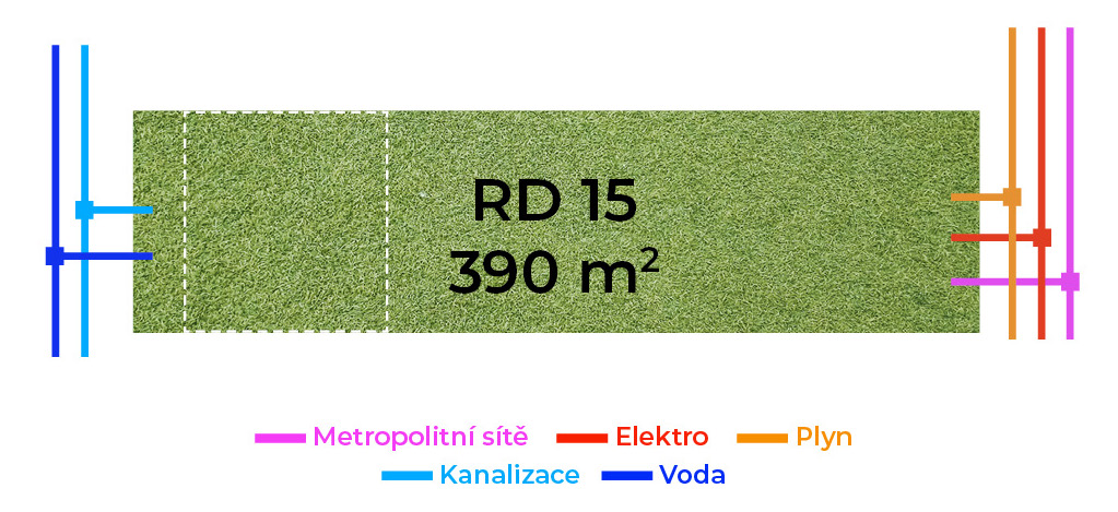 Stavební pozemek RD15, 390 m² 