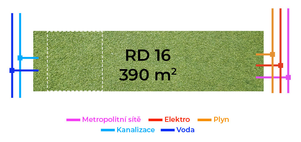Stavební pozemek RD16, 390 m² 