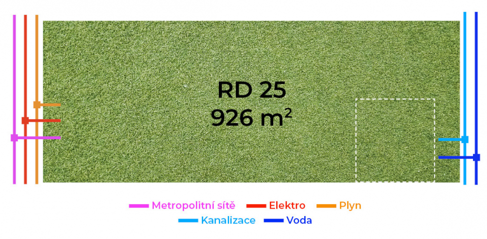 Stavební pozemek RD25, 926 m² 