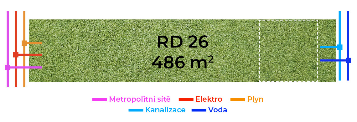 Stavební pozemek RD26, 486 m² 