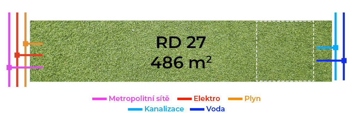Stavební pozemek RD27, 486 m² 