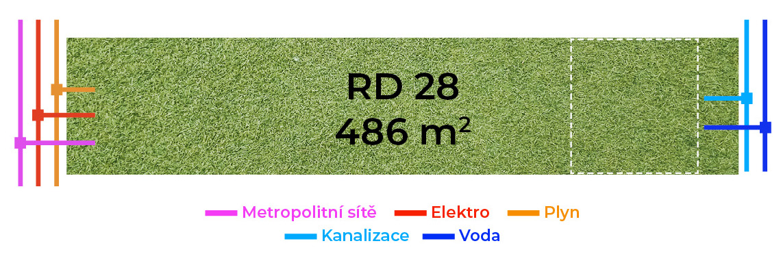 Stavební pozemek RD28, 486 m² 