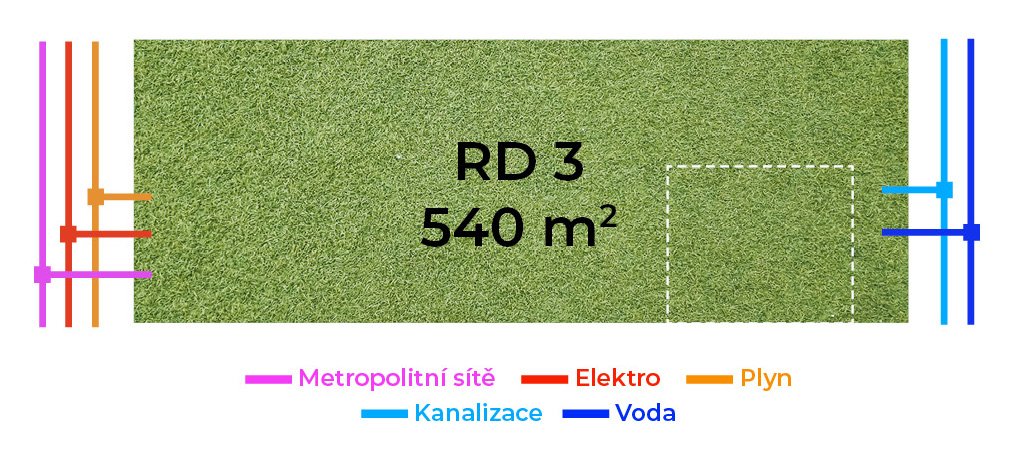 Stavební pozemek RD3, 540 m²