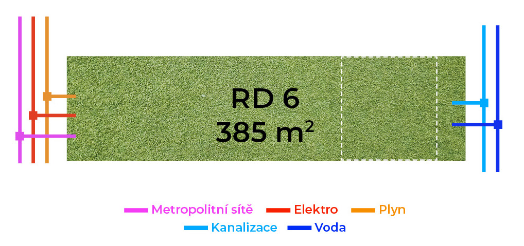 Stavební pozemek RD6, 385 m²