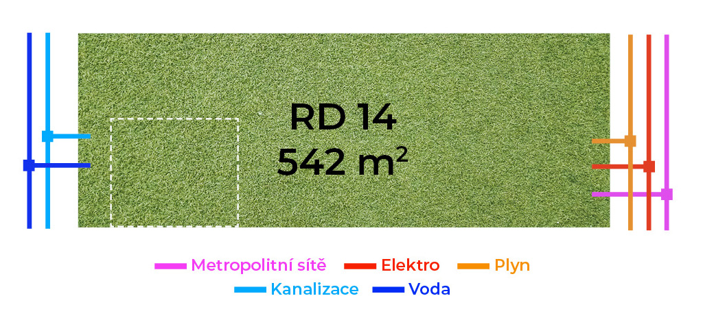 Stavební pozemek RD14, 542 m² 